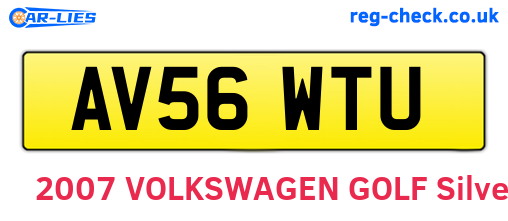 AV56WTU are the vehicle registration plates.