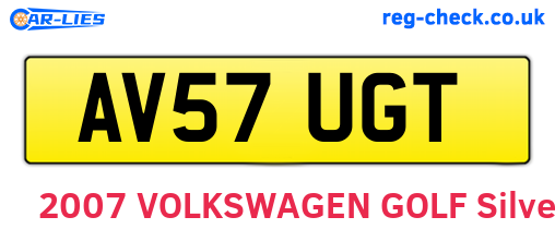 AV57UGT are the vehicle registration plates.