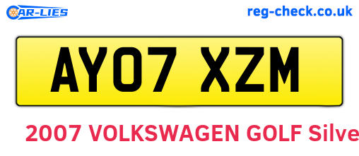 AY07XZM are the vehicle registration plates.