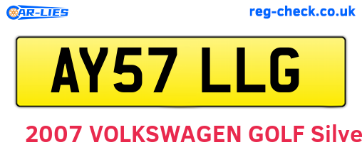 AY57LLG are the vehicle registration plates.