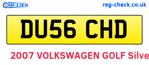 DU56CHD are the vehicle registration plates.