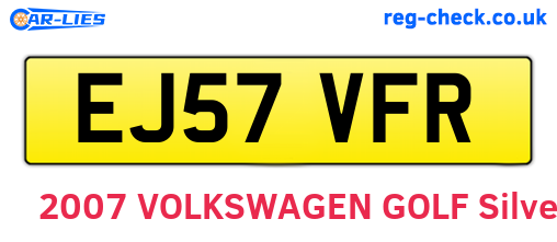 EJ57VFR are the vehicle registration plates.