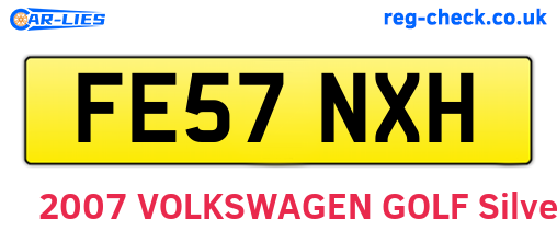 FE57NXH are the vehicle registration plates.