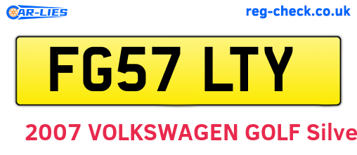 FG57LTY are the vehicle registration plates.