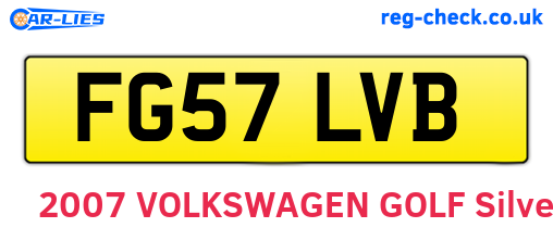 FG57LVB are the vehicle registration plates.