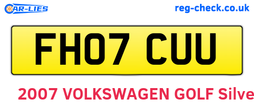 FH07CUU are the vehicle registration plates.