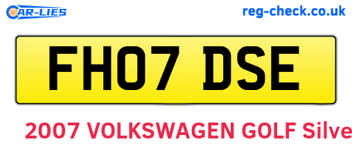 FH07DSE are the vehicle registration plates.