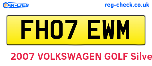 FH07EWM are the vehicle registration plates.