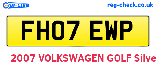 FH07EWP are the vehicle registration plates.