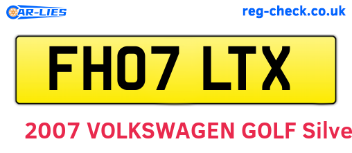 FH07LTX are the vehicle registration plates.