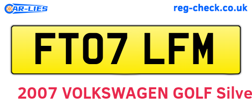 FT07LFM are the vehicle registration plates.