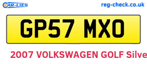 GP57MXO are the vehicle registration plates.