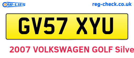 GV57XYU are the vehicle registration plates.