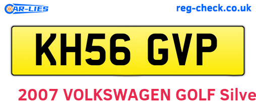 KH56GVP are the vehicle registration plates.