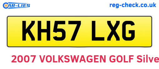 KH57LXG are the vehicle registration plates.