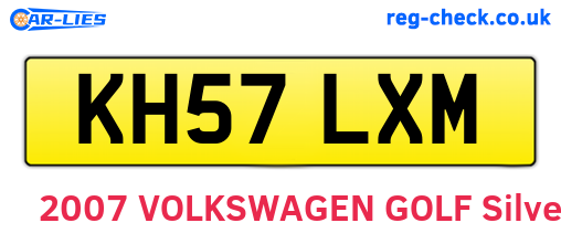 KH57LXM are the vehicle registration plates.