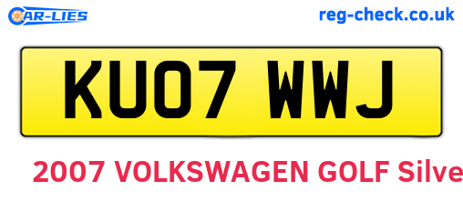 KU07WWJ are the vehicle registration plates.