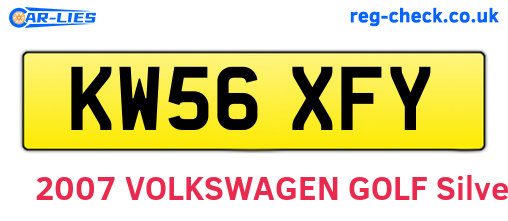 KW56XFY are the vehicle registration plates.