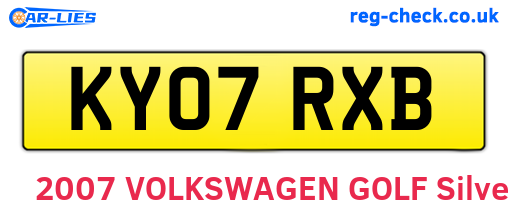KY07RXB are the vehicle registration plates.