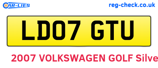 LD07GTU are the vehicle registration plates.