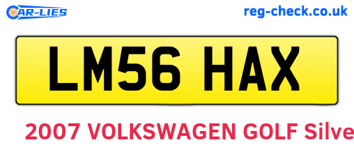 LM56HAX are the vehicle registration plates.