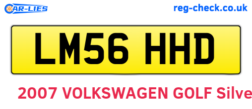 LM56HHD are the vehicle registration plates.