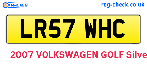 LR57WHC are the vehicle registration plates.