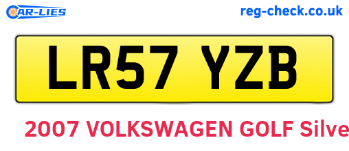 LR57YZB are the vehicle registration plates.