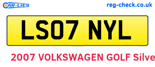 LS07NYL are the vehicle registration plates.