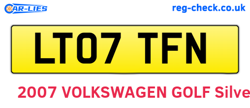LT07TFN are the vehicle registration plates.