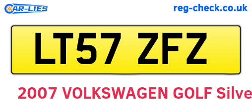 LT57ZFZ are the vehicle registration plates.