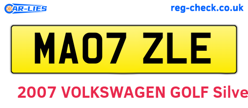 MA07ZLE are the vehicle registration plates.