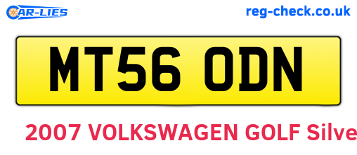 MT56ODN are the vehicle registration plates.