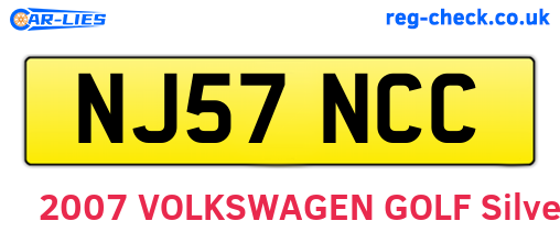 NJ57NCC are the vehicle registration plates.