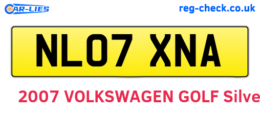 NL07XNA are the vehicle registration plates.
