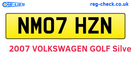 NM07HZN are the vehicle registration plates.