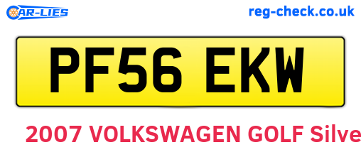 PF56EKW are the vehicle registration plates.