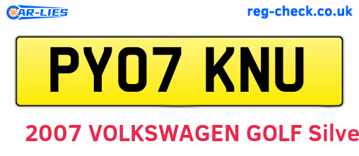 PY07KNU are the vehicle registration plates.