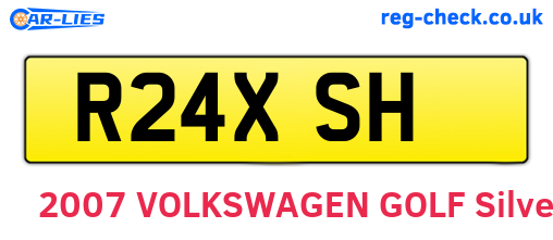 R24XSH are the vehicle registration plates.