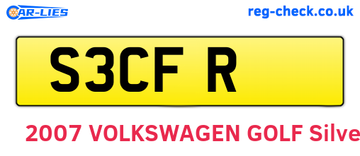 S3CFR are the vehicle registration plates.