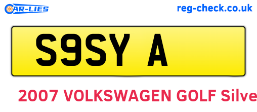 S9SYA are the vehicle registration plates.