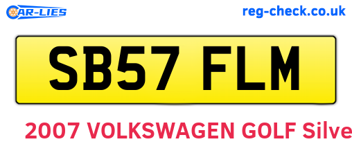 SB57FLM are the vehicle registration plates.