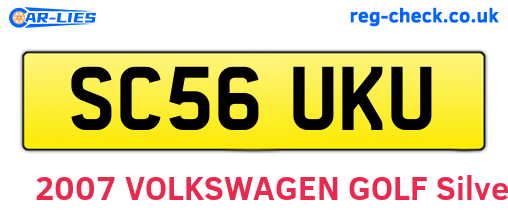 SC56UKU are the vehicle registration plates.