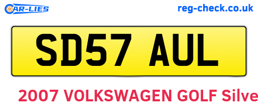 SD57AUL are the vehicle registration plates.