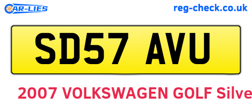 SD57AVU are the vehicle registration plates.
