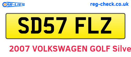 SD57FLZ are the vehicle registration plates.