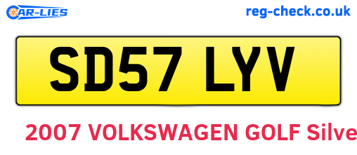 SD57LYV are the vehicle registration plates.