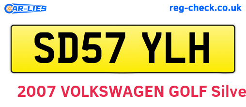 SD57YLH are the vehicle registration plates.