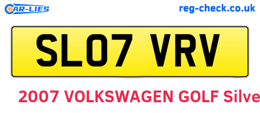 SL07VRV are the vehicle registration plates.