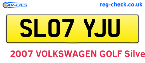 SL07YJU are the vehicle registration plates.